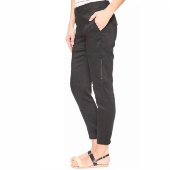 Vince Pants - Vince black linen blend cargo pant
